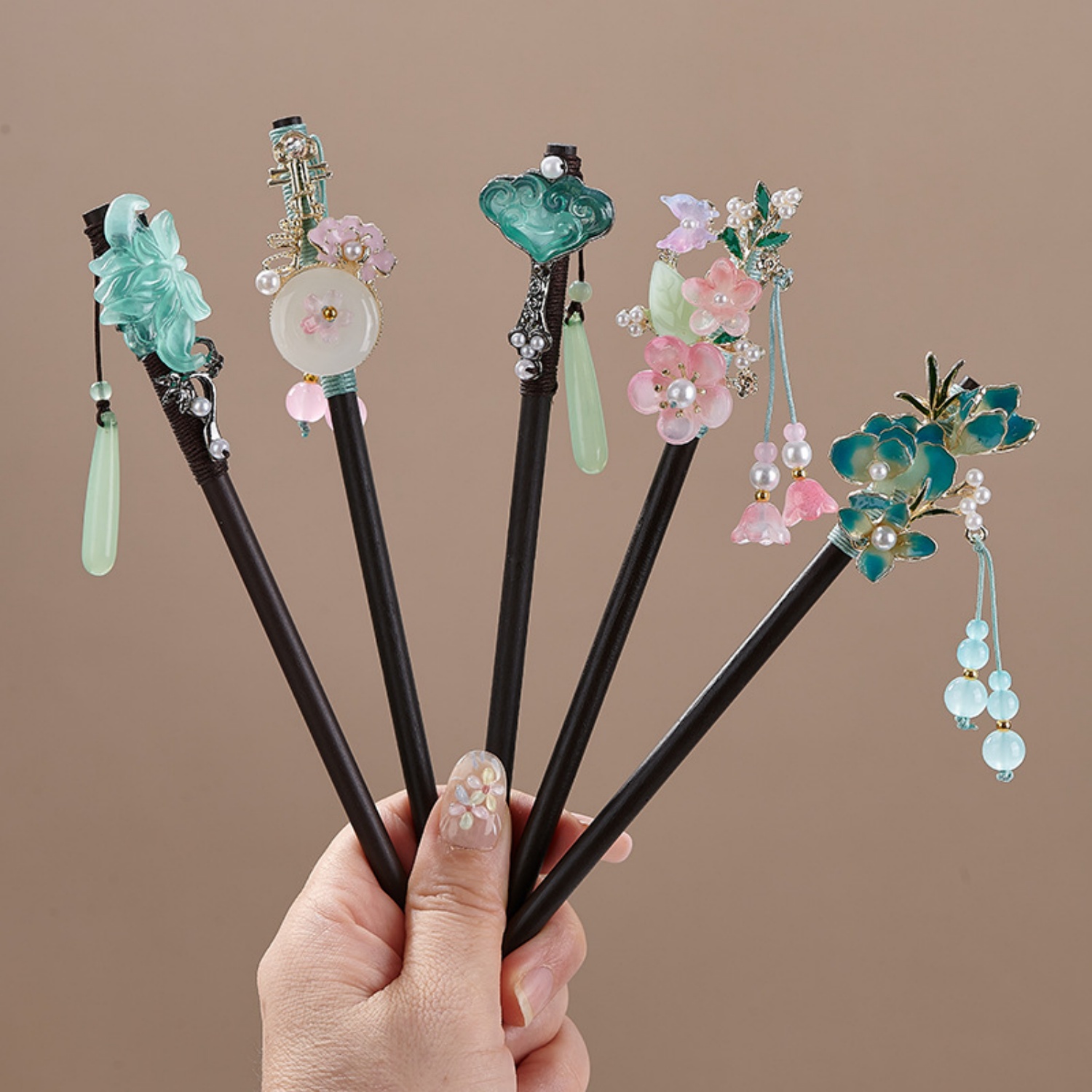 Hanbok Hair Pin - Épingle à cheveux vintage fleurie pour