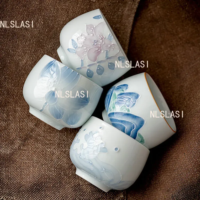 Celadon Ceramic Cup - Tasse à thé chinoise en porcelaine,