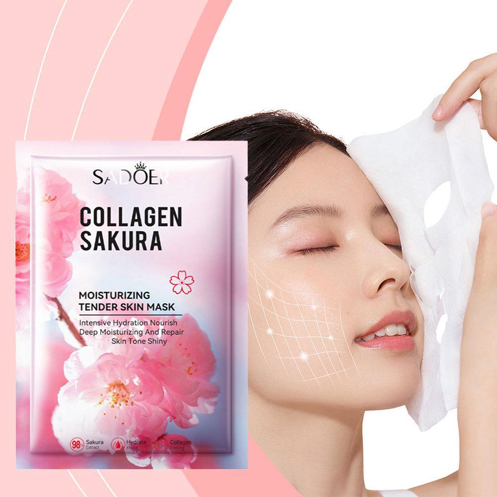 Sheet Mask Collagen - 5 pièces collagène Sakura masque Facial