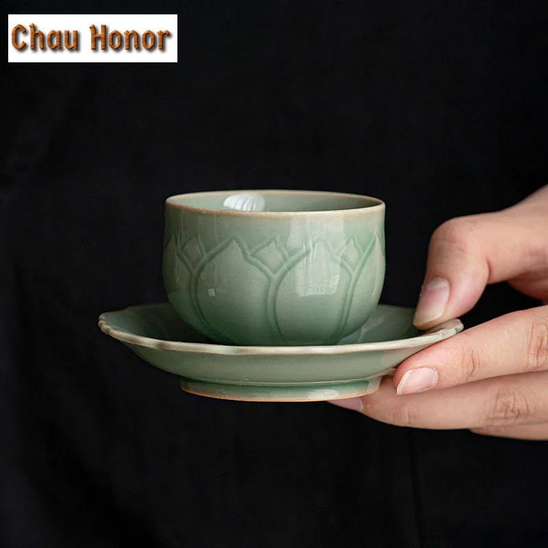 Celadon Ceramic Cup - Tasse à thé en céramique faite