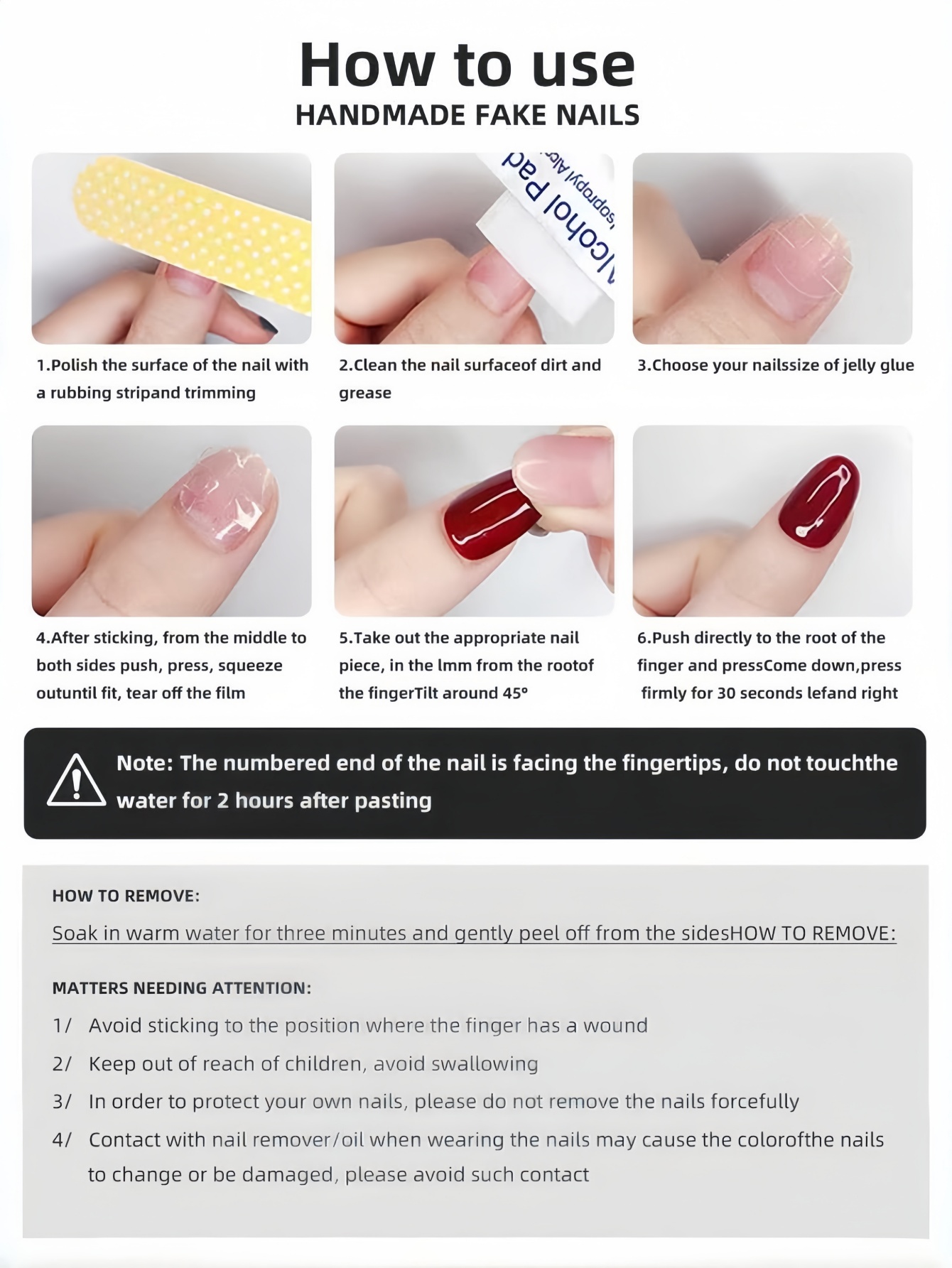 10 faux ongles longs noirs et  - Korean Student Lifestyle avis et prix